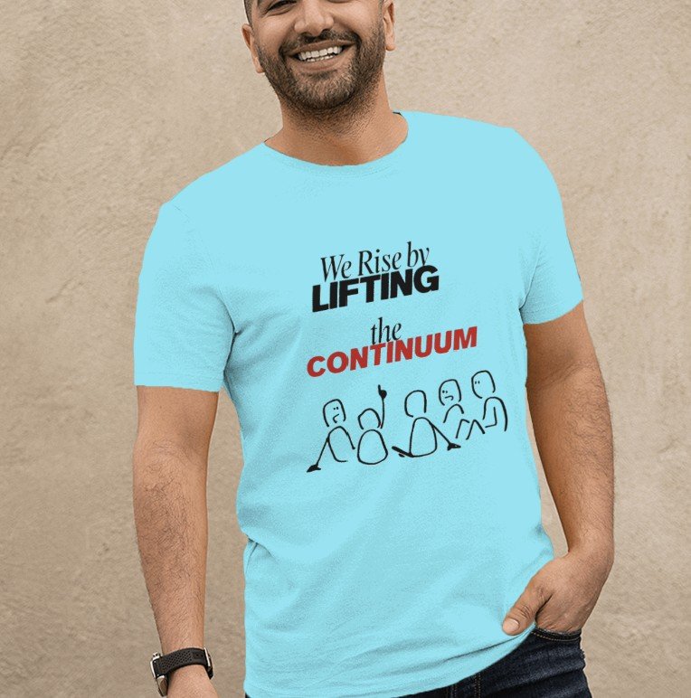 Lifting the Continuum Spiritual T-shirt for men