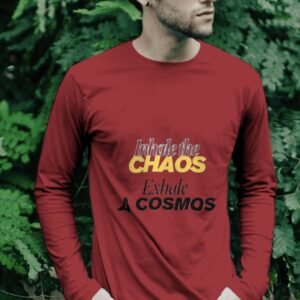 inhale full sleeve mens t-shirt