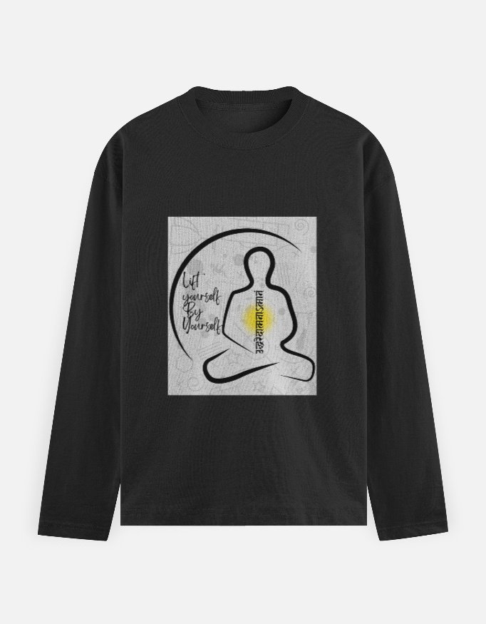 lift yourself black full sleeve t-shirt