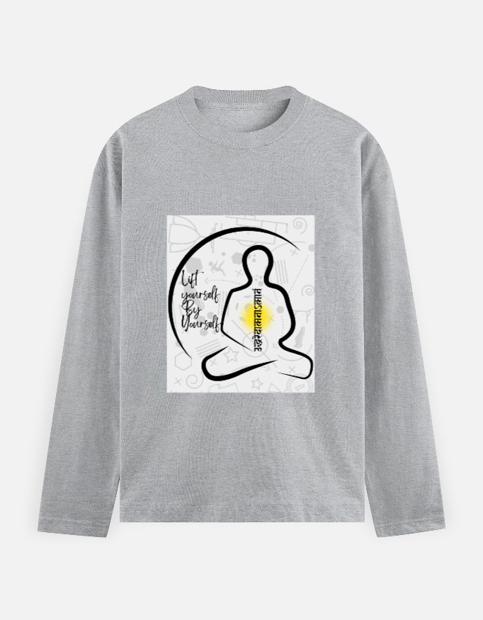 lift yourself grey full sleeve t-shirt