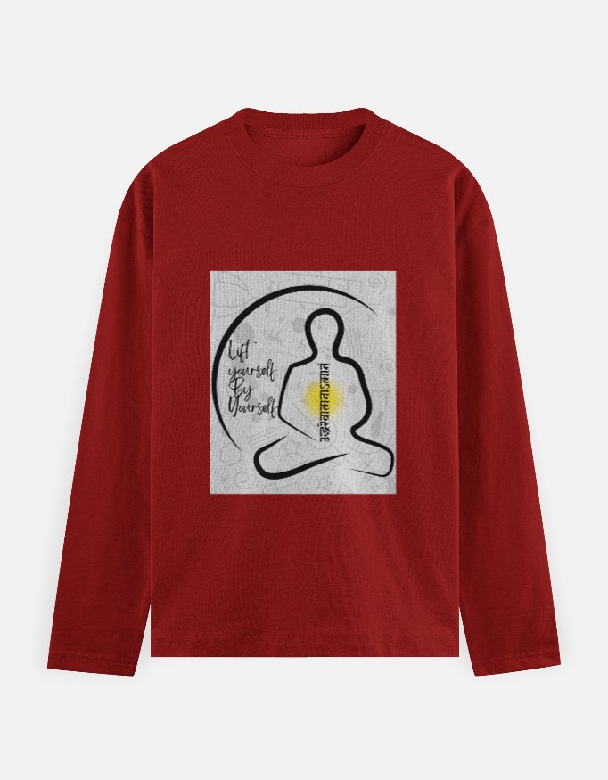 lift yourself red full sleeve t-shirt