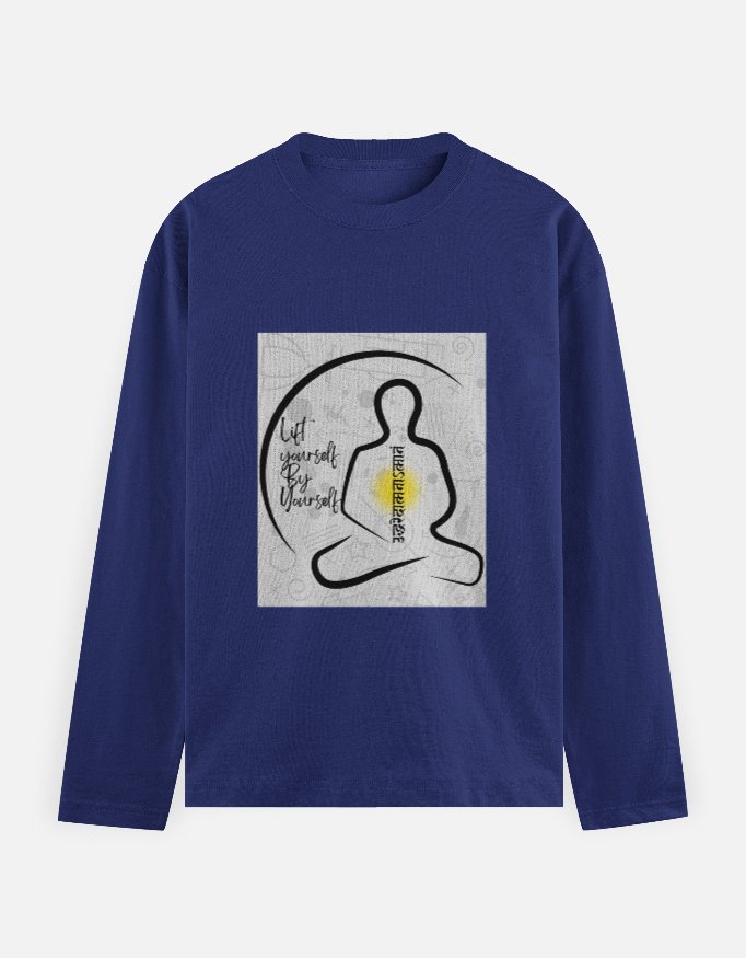 lift yourself royal blue full sleeve t-shirt