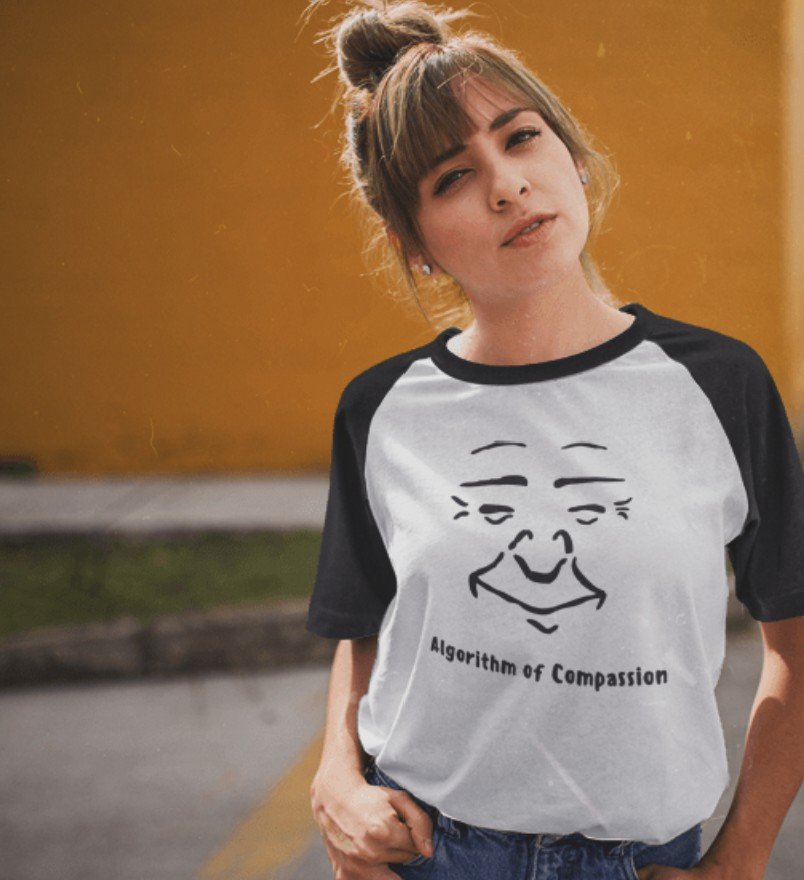 algorithm of compassion raglan tee