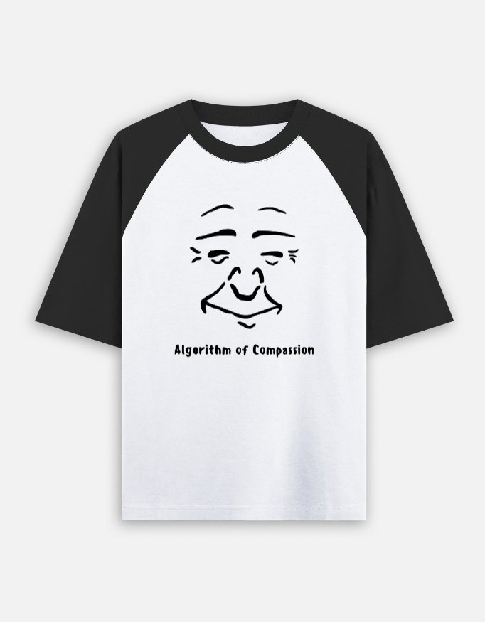 Algorithm of Compassion Unisex Oversized Raglan T-Shirt
