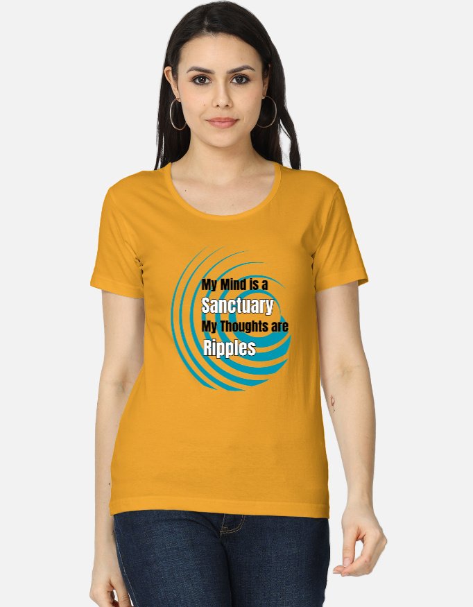 My Mind is a Sanctuary Crew Neck t-shirt for women