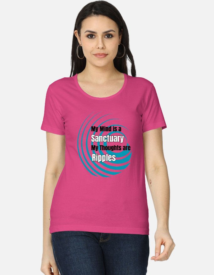 My Mind is a Sanctuary Crew Neck t-shirt for women