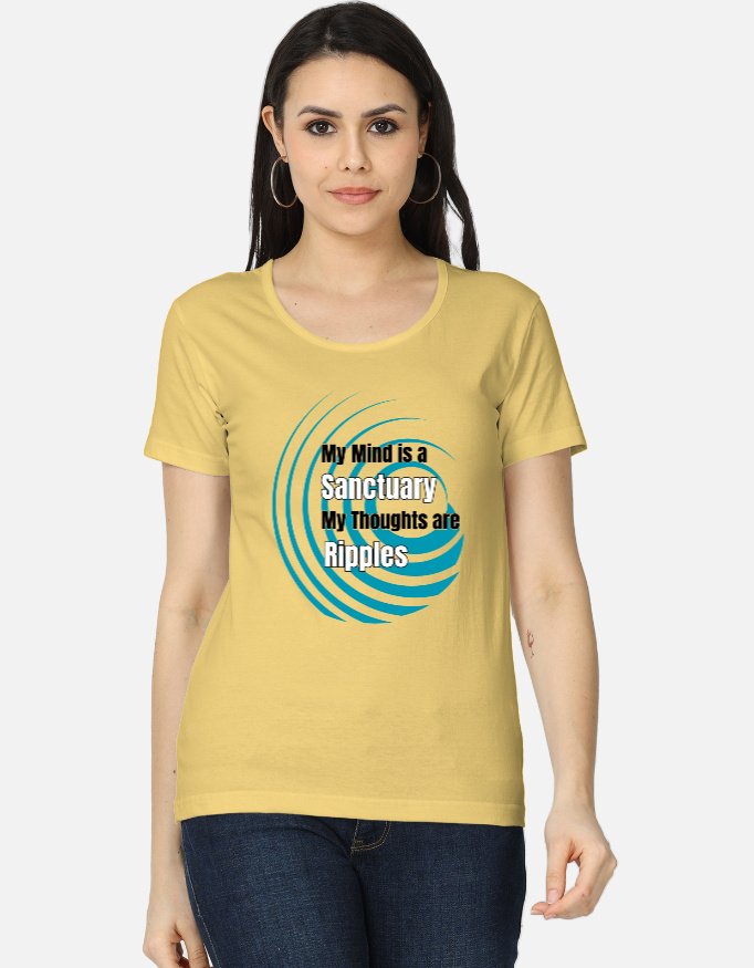 My Mind is a Sanctuary Crew Neck t-shirt for women
