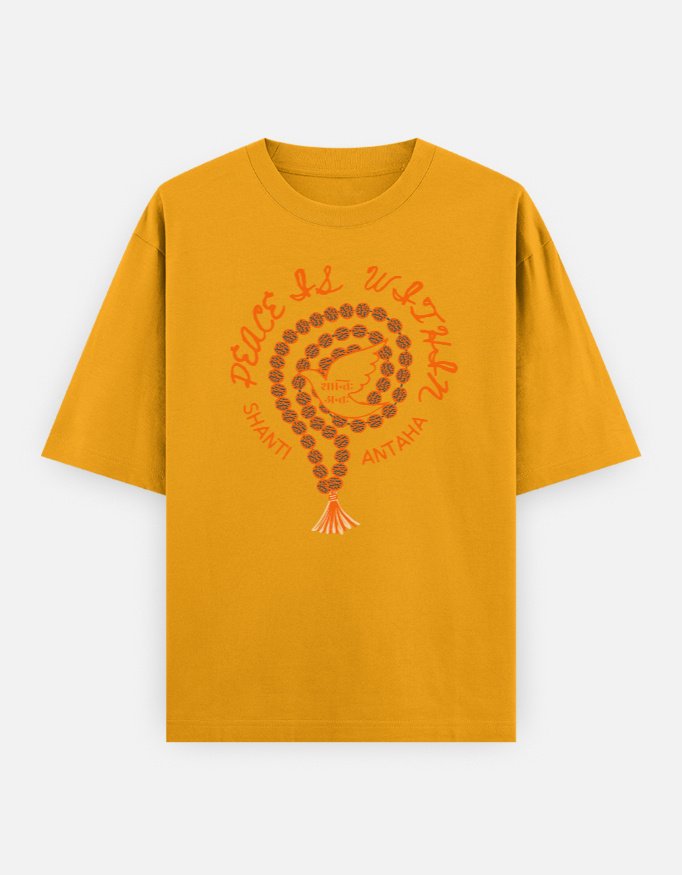 Peace Is Within Unisex Oversized Classic T-Shirt