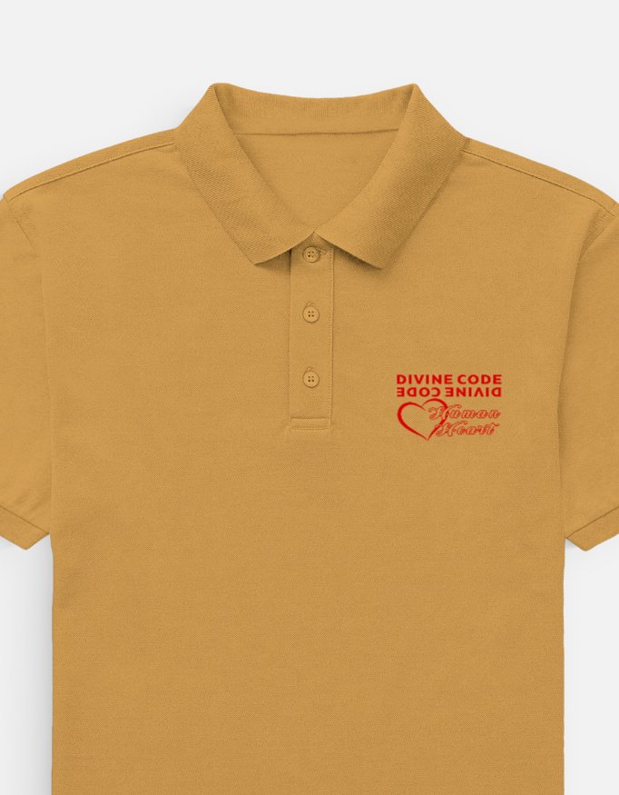 Divine Code Human Heart Men's Polo T-shirt