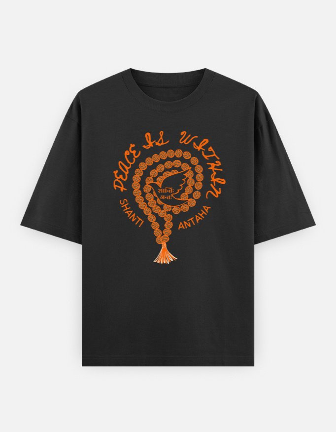 Peace Is Within Unisex Oversized Classic T-Shirt