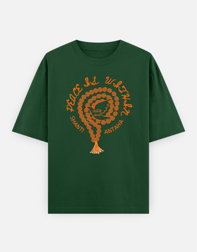 Peace Is Within Unisex Oversized Classic T-Shirt