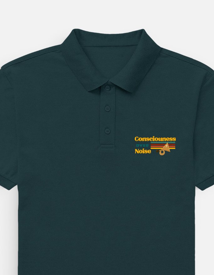 Consciousness Over Noise Men's Polo T-shirt
