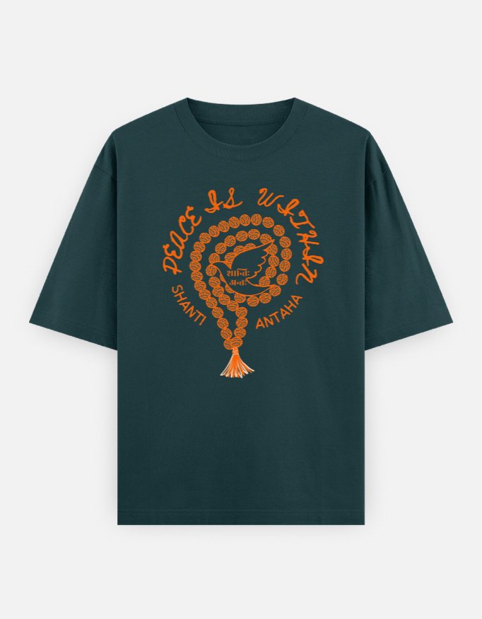 Peace Is Within Unisex Oversized Classic T-Shirt