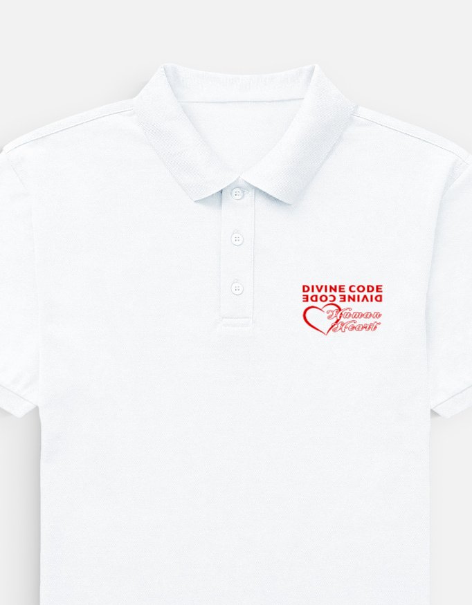 Divine Code Human Heart Men's Polo T-shirt