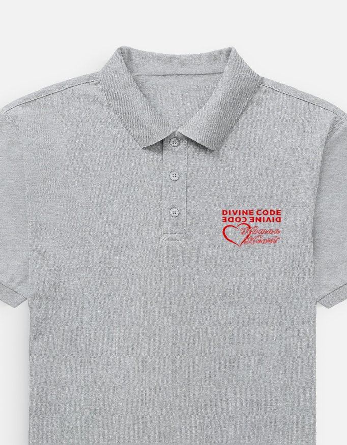 Divine Code Human Heart Men's Polo T-shirt