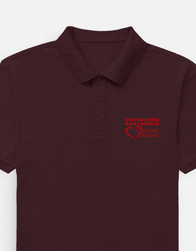 Divine Code Human Heart Men's Polo T-shirt