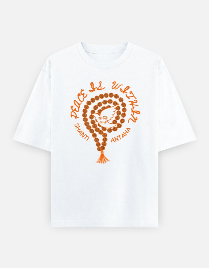 Peace Is Within Unisex Oversized Classic T-Shirt